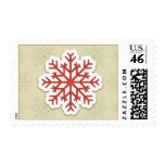 Wintery Snowflake Holiday Christmas Postage Stamps