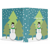 Wintery Snowman Holiday Moments Binder