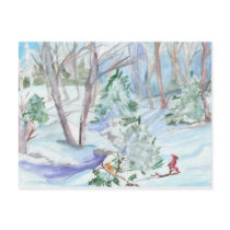 Wintry Scene Postcard