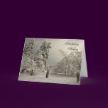 Wintry Snowy Trees - Greeting and Note Card