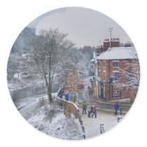 Wintry Street Scene Stickers