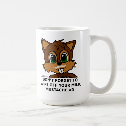 Wipe off your milk mustache coffee mugs