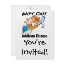 Wipe Out Addisons Disease Custom Invitations