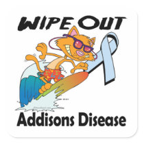 Wipe Out Addisons Disease Stickers