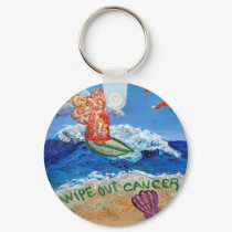 Wipe Out Cancer Angel Keychain