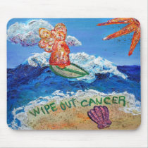 Wipe Out Cancer Angel Mousepad by donnabellasangels Wipe Out Cancer Angel Mousepad