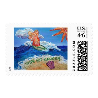 Wipe Out Cancer Angel Postage stamp