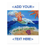 Wipe Out Cancer Angel Postcard postcards