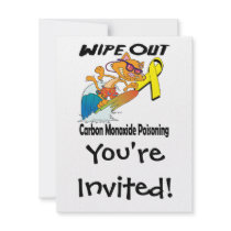 Wipe Out Carbon Monoxide Poisoning Custom Invites