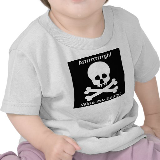 WipeMeBootyWhiteonBlack Tshirt
