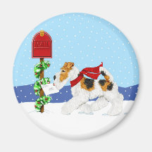 Wire Fox Christmas Mail Refrigerator Magnets