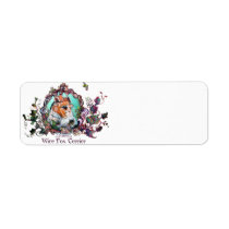 Wire Fox Terrier Antique Portrait labels