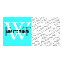 Wire Fox Terrier Breed Monogram Picture Card