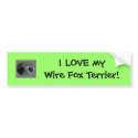 Wire Fox Terrier bumper stickers by SassyStickerStore Wire Fox Terrier bumper stickers