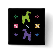 Wire Fox Terrier Pinback Buttons