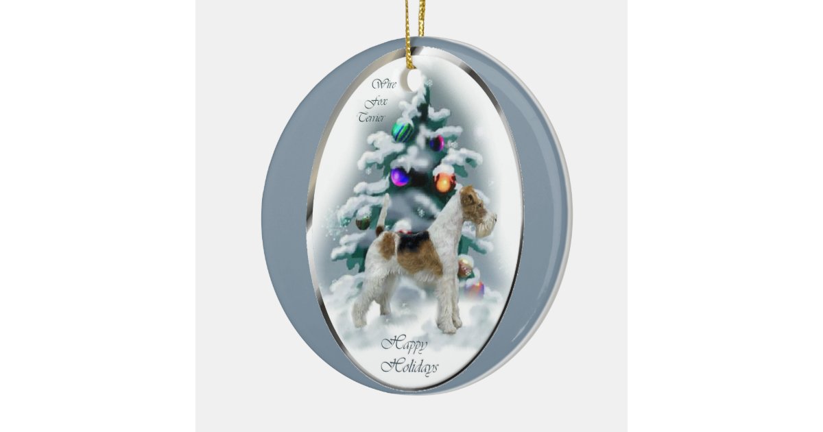 wire fox terrier christmas gifts ceramic ornament zazzle wire fox terrier christmas gifts ceramic ornament zazzle