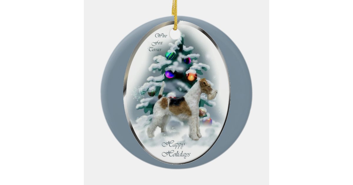 wire fox terrier christmas gifts ceramic ornament zazzle wire fox terrier christmas gifts ceramic ornament zazzle