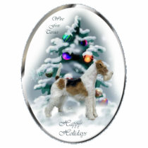 Wire Fox Terrier Christmas Gifts Ornament photo sculptures