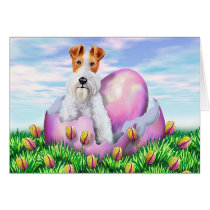 Wire Fox Terrier Easter cards