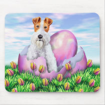 Wire Fox Terrier Easter mousepads