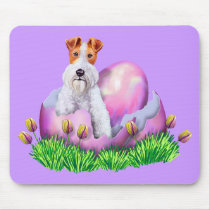 Wire Fox Terrier Easter mousepads