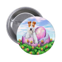 Wire Fox Terrier Easter buttons