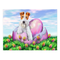 Wire Fox Terrier Easter postcards