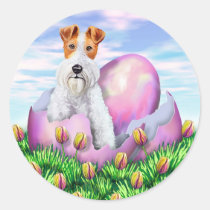 Wire Fox Terrier Easter stickers