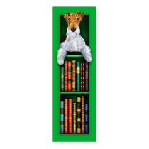 Wire Fox Terrier Green Bookmark Business Card Templates