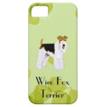 Wire Fox Terrier - Green Leaves Design iPhone 5 Cover
