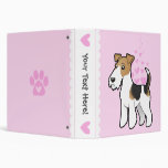 Wire Fox Terrier Love 3 Ring Binders