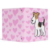 Wire Fox Terrier Love 3 Ring Binder