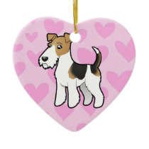 Wire Fox Terrier Love Ornament