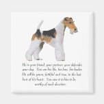 Wire Fox Terrier Memory / Dedication MALE Refrigerator Magnets