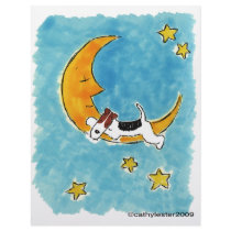 Wire fox terrier on the moon letterhead template