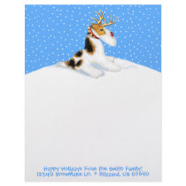 Wire Fox Terrier Reindeer Letterhead Design