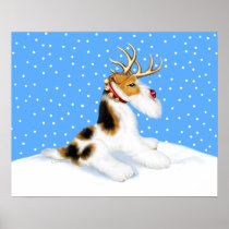 Wire Fox Terrier Reindeer posters