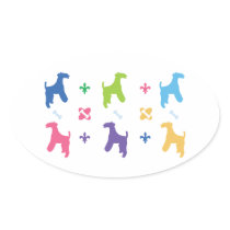 Wire Fox Terrier Oval Sticker