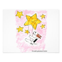 Wire fox terrier swingin' on a star personalized invitation