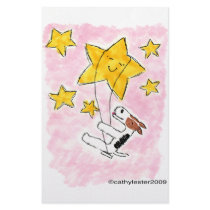 Wire fox terrier swingin' on a star stationery