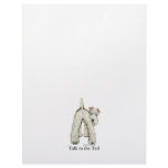 Wire Fox Terrier Tail Customized Letterhead