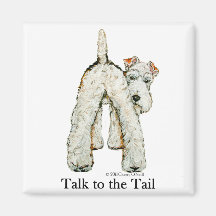 Wire Fox Terrier Tail Refrigerator Magnets