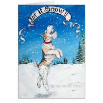 Wire Fox Terrier Winter cards