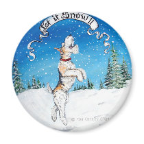 Wire Fox Terrier Winter magnets