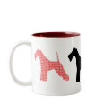 Wire Fox Terriers silhouettes / shadows mugs by arenasfoxterrier Wire Fox Terriers silhouettes / shadows mugs