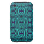 Wire Teal Modern Pattern iPhone 3 Tough Case