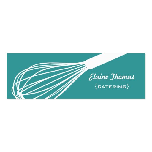 Wire Whisk Catering Card Business Card Template (front side)