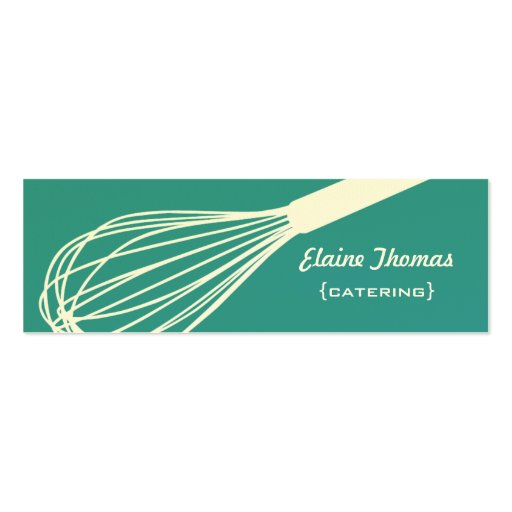 Wire Whisk Catering Card Double Sided Mini Business Cards Pack Of 20 Zazzle Catering Business Cards Templates Free