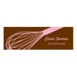 Wire Whisk Catering Card Pink & Chocolate Business Cards