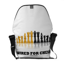 Wired For Chess (Reflective Chess Set) Courier Bags